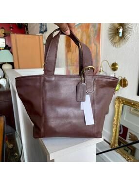 Coach Deep Brown Waverly Tote 1990s #4133
